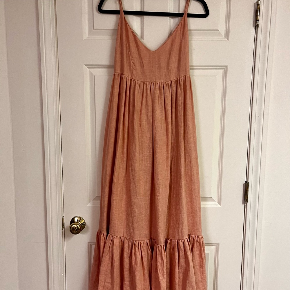 CANTIK Hand Peach Maxi Dress